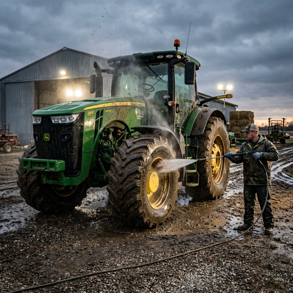 Heavy Machinery Tractor Power Wash